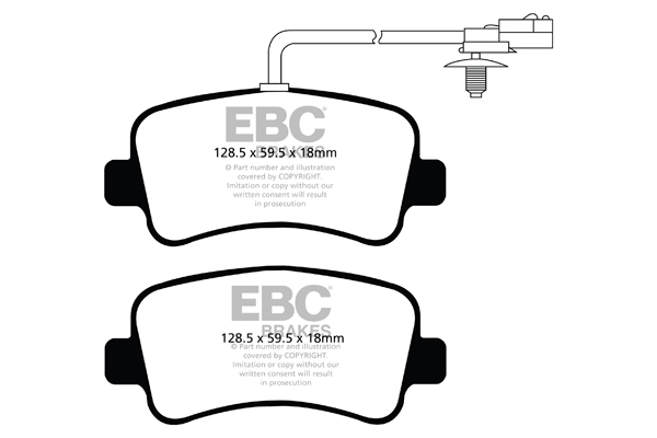 EBC Ultimax Rear Brake Pads for Renault Master 2.3 TD FWD 2010 DPX2084 